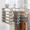 Clothes Hangers Trousers Pants Hangers Towel Scarfs Racks Pants Holders 5 Layers Clothes Hangers Closet Storage Organization
