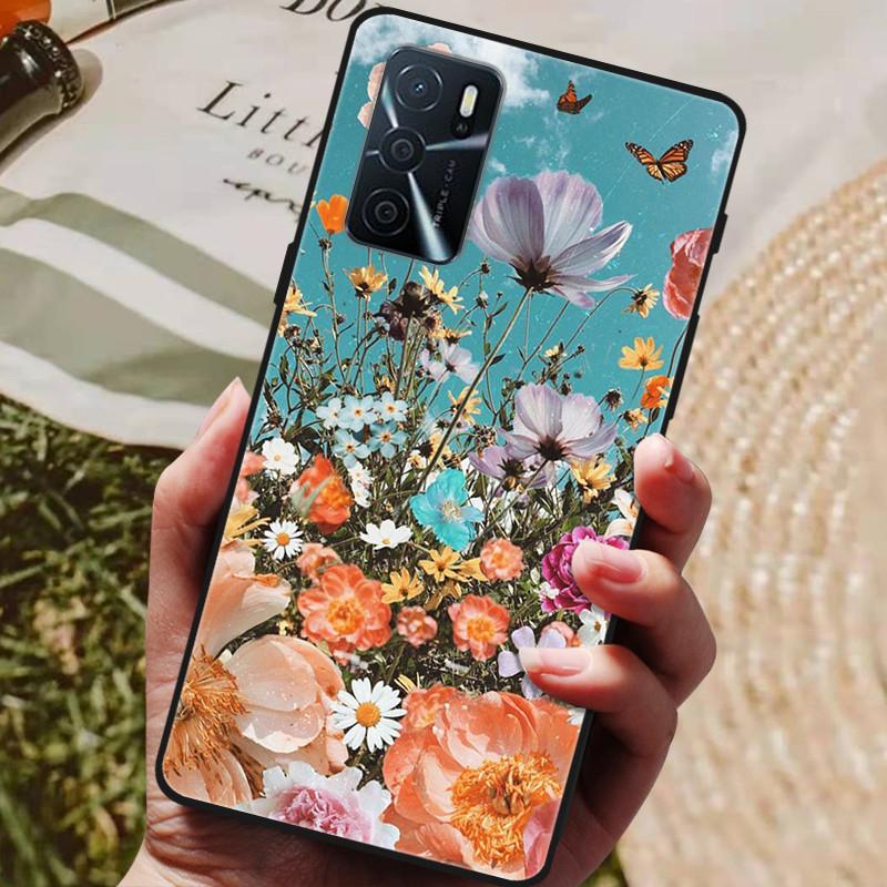 Чехол для OPPO A54s Мягкие ТПУ чехлы для телефона Oppo A54S CPH2273 Силиконовый чехол для Coque OPPO A 54s A54 s 6.52" Черный бампер Fundas