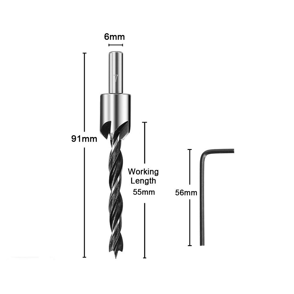 Дырокол HSS Зенковка Ручная дрель Инструмент для зенковки Сверло-расточка Развертка Деревообрабатывающее сверло для снятия фаски