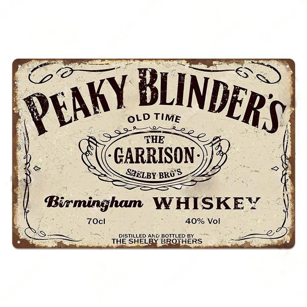 Vintage Bar Whisky Plaque Metal Club Tin Metal Logo Badge Girl Decor Garage Club Bar Men's Cave Bar Cafe Wall Decoration