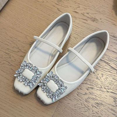 Пуанты Elingstudio Miao! Женские туфли-лодочки из мягкой кожи с квадратным носком и стразами, новинка весны и лета