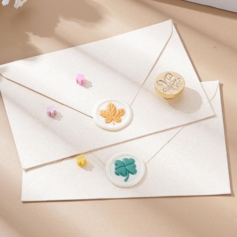 Серия «Фруктовые растения» Сургучная печать для рождественских конвертов, открыток, свадебных приглашений, декор, латунная печать с клевером для воска