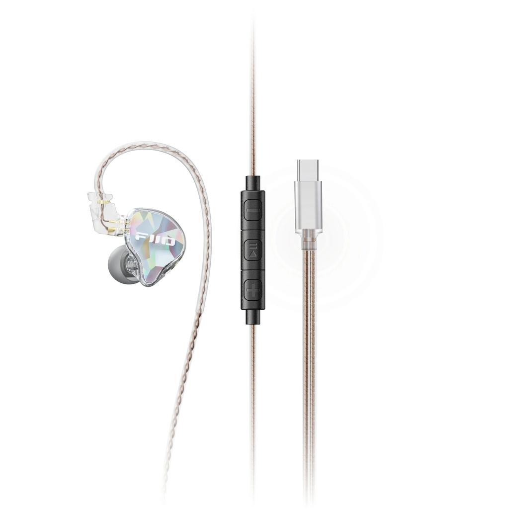 FiiO JD10 Earphones In-ear 10mm Dynamic Wired Headphones DSP HiFi High Quality Earbuds IEM Hi-Res Certification Headset Gamer