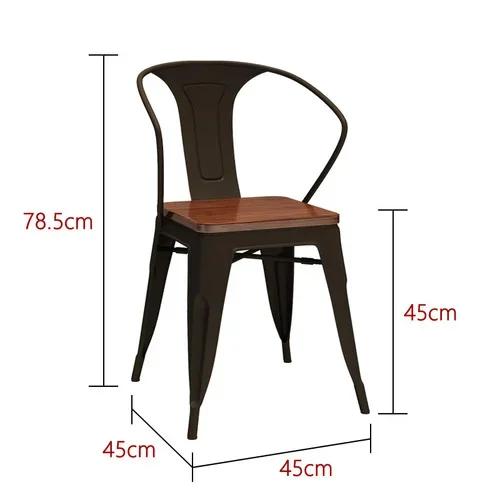 Модный железный обеденный стул для кофе, ресторана, креативный европейский стиль, ретро, винтажный, индустриальный стиль, простые металлические деревянные стулья