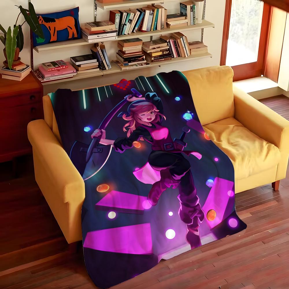 Игровое одеяло C-Crypt o-of t-the N-NecroDancer Throw Flannel с уютным принтом, портативное, прочное, машинная стирка, милое, классное