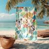 Custom Name Ultra-Soft Beach Towel with Animals Theme,Ideal for Pool - Camping, Diving - Perfect Travel Essential, Vibrant Beach Towel.