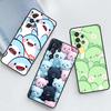 Мультяшные Животные Милые Для Samsung A41 A35 A34 A33 A32 A25 A24 A23 A21s A06 A05 A04 A03 Note 10 20 Ultra 5G Черный Чехол для Телефона