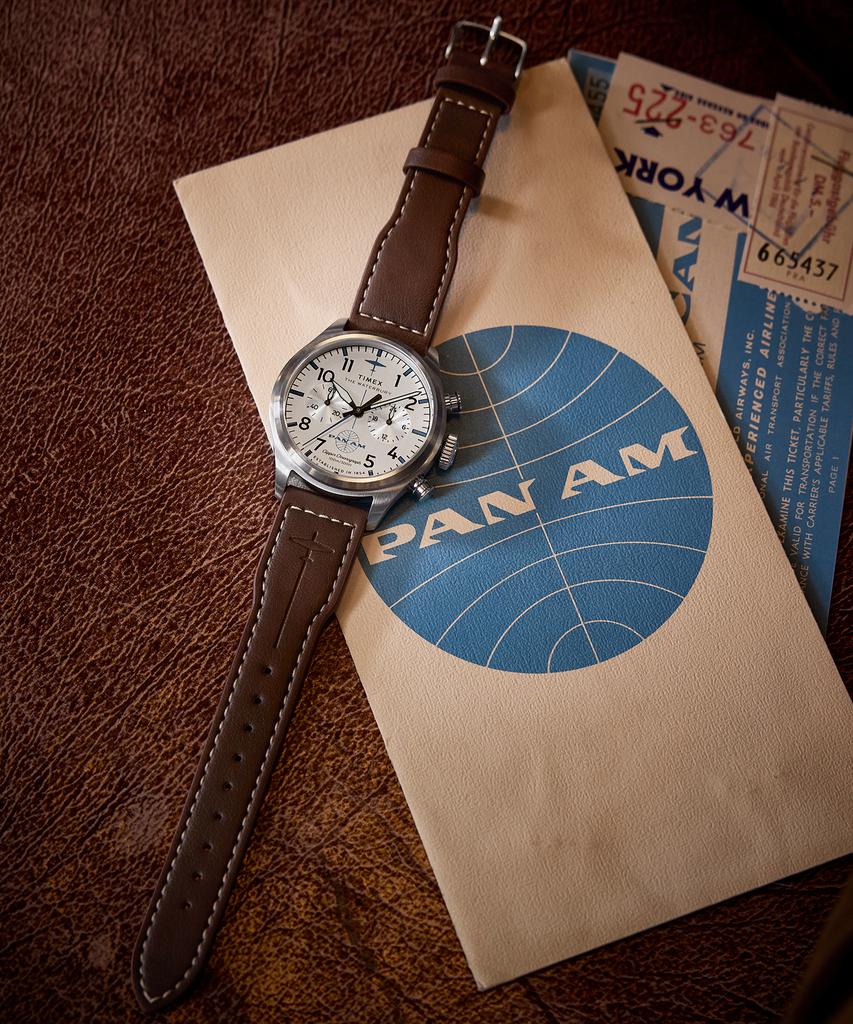 Taimaegseu X Pan Am Waterbury Ace Chronograph Men'S Wristwatch 41Mm