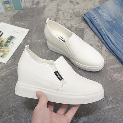 Женская повседневная обувь на высоком каблуке, женские кроссовки на танкетке, обувь для отдыха на платформе, дышащая, увеличивающая объем, обувь 2024