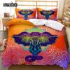 Комплект постельного белья с изображением слона в стиле богемы, комплект постельного белья с изображением слона и мандалы для подростков и взрослых, комплект постельного белья Queen King из полиэстера