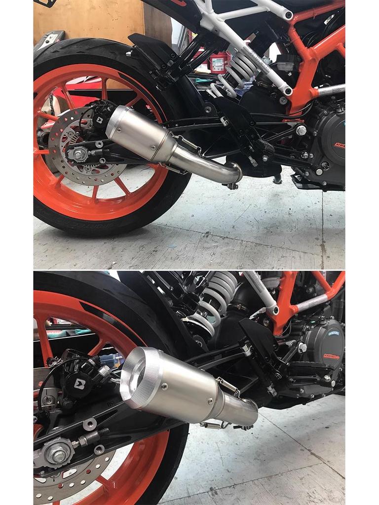 Комплект средней и задней выхлопной трубы для Duke250, RC390, Duke390