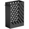 Umbrella Stand with Drip Tray, 4 Hooks, Steel, 28L x 14W x 41H cm, Black