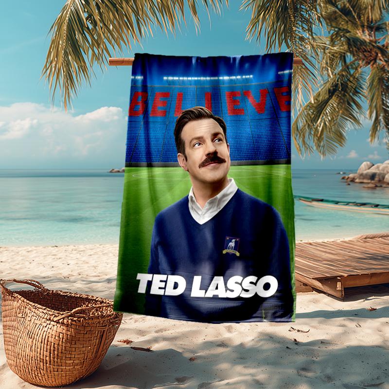 Ultra-Soft Beach Towel with Ted Lasso Theme,Ideal for Pool - Camping, Diving - Perfect Travel Essential, Vibrant Beach Towel.