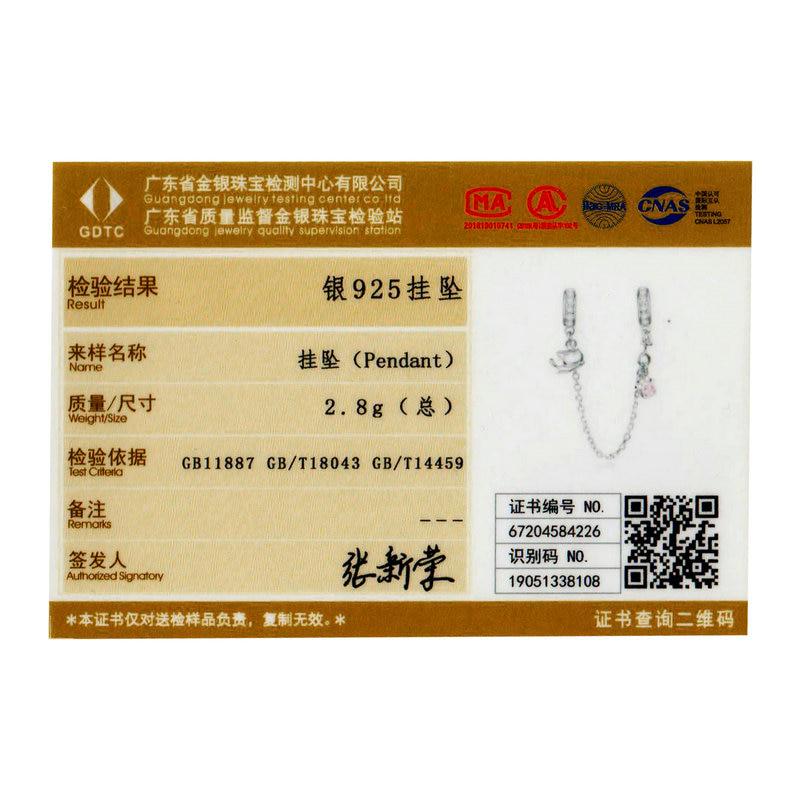 BAMOER 925 Stelring Silver Защитная цепочка Kitty Cat Четырехлистный клевер Подвеска подходит для оригинального браслета Ювелирные изделия
