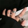 Hiphop/Rock Metal Geometry Circular Punk Rings Set Opening Index Finger Accessories Buckle Joint Tail Ring for Women Jewelry AVE