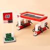 Городской Креативный Кофейня Кухня Собака Машина Фигурки Строительные Блоки Заправка Печь для Пиццы Еда MOC Мини Модель Кирпичики Детская Игрушка Подарок