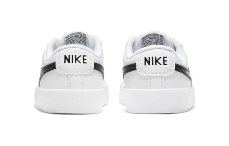 Nike Блейзер Синтетическая Кожа Низкие Детские Кроссовки Белый Черный Для Младенцев И Малышей DA4076-101