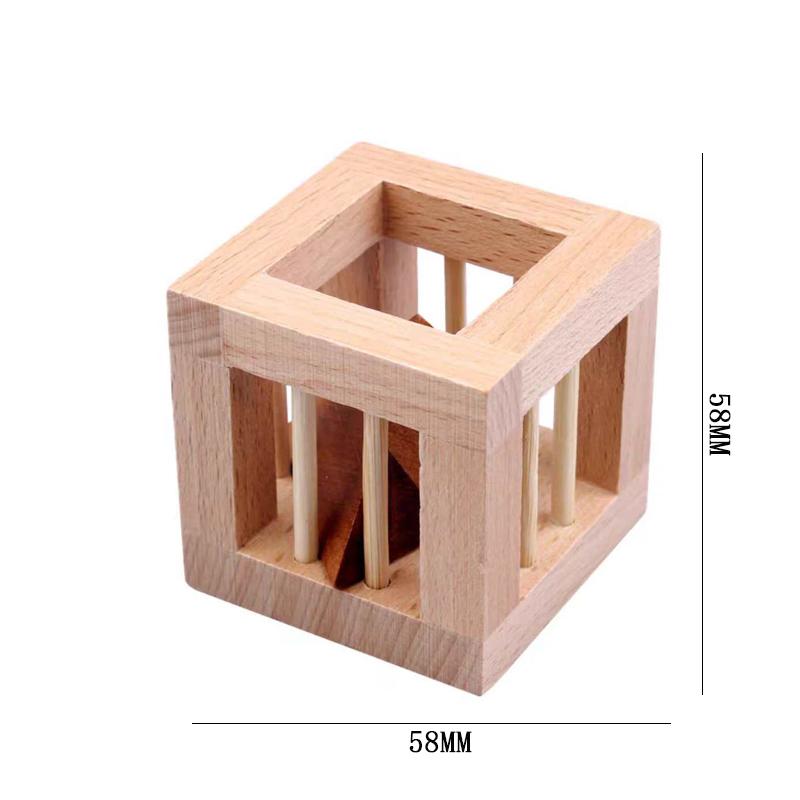 Luban Lock Puzzle Unlock Interlock Game IQ Test Wooden Brain Teasers For Adults Kids Logic Smart Mind Challenge Educational Toys