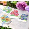 Stained Glass Flower Metal Bookmark, 2-in-1 Magnetic Fridge Magnet, Translucent Book Mark for Readers, Gift for Book Lovers