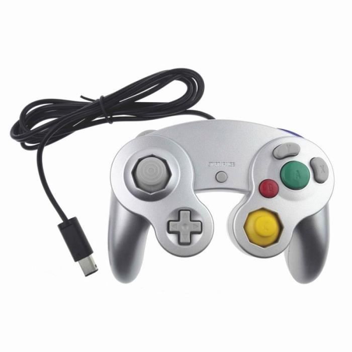 Silver 1PCS - Wired Gamepad for NGC GC, Gamecube Controller for Wii and Wiiu Gamecube for Joystick