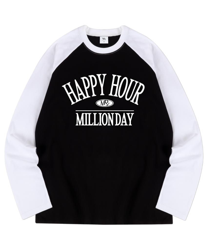 MILLION DAY Счастливый час Реглан с длинным рукавом