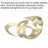 uxcell Stainless Steel Finger Picks, Gold Tone, Small, for Guitar, Pack of 3