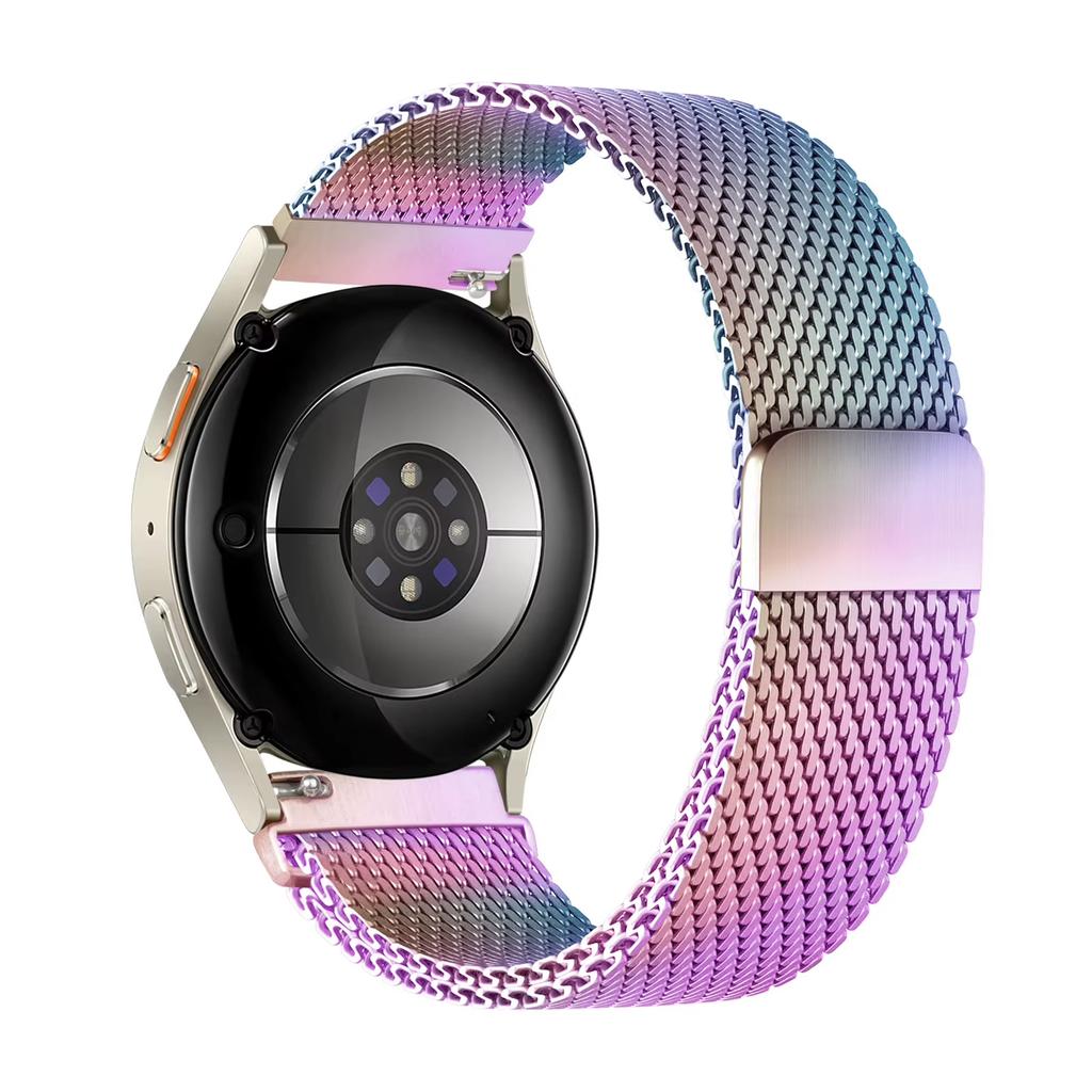 18mm Electroplating Milanese Watch Band for Garmin Venu 3S/Forerunner 265S/Vivomove 3S Stainless Steel Strap