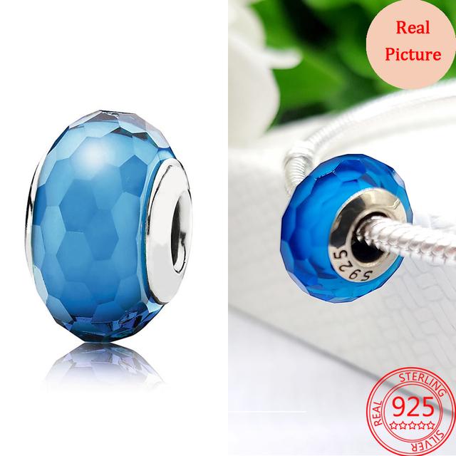 Красочные бусины из муранского стекла, волнистые стеклянные бусины, подвески, подходят для брендового браслета, женские ювелирные изделия из стерлингового серебра 925 пробы