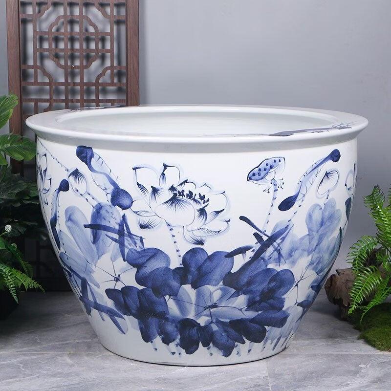 Three Wolves Farm Flat-Rim Garden Planter & Water Pot