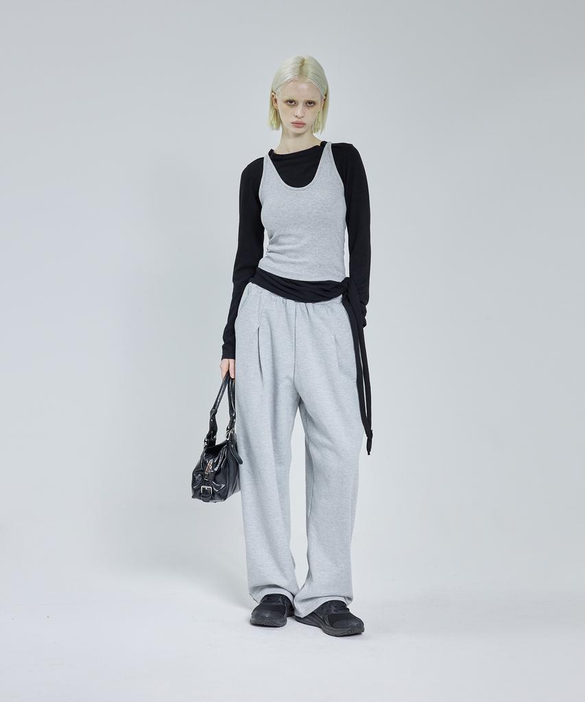 STANDARDERROR [All Seasons Or Fleece-Lined] 87-Stan272 Single-Pleat Wide Loose Fit Sweatpants (3 Colors)