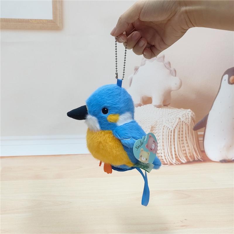 1 Piece Fluffy Pretty Parrot Pigeon Funny Toy Pendant Delicate Cute Mini Magnetic Station Shoulder Pet Bird Plush Toys For Kids