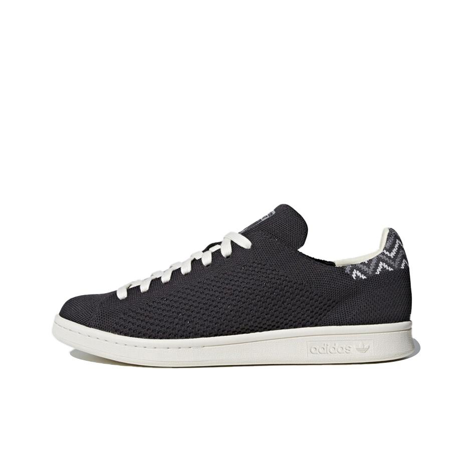 adidas Кроссовки унисекс Stan Smith Primeknit Low-Top, оригинальные, черные, белые CQ2651