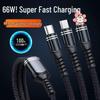 6A 3-in-1 Braided Charging Cable for Android, Type-C & Apple Devices