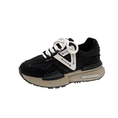 2024 винтажные кроссовки на платформе женские осенние модные спортивные туфли в стиле пэчворк универсальные 2024 нескользящие повседневные женские туфли