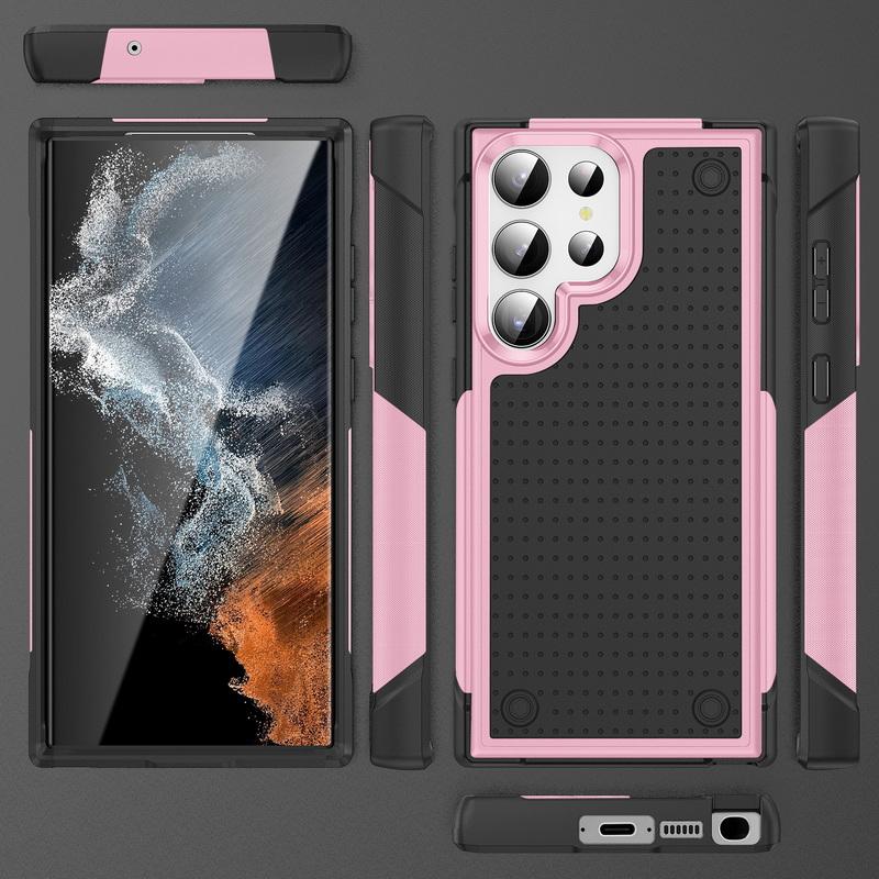 Двойной цветной квадратный чехол для Samsung Galaxy S23 + S22 Ultra A52 A32 A14 A33 5G Google Pixel 8 Pro 7A 7 Противоударный ПК Гибридный корпус телефона из ТПУ