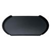 Oval Flight Tray Black ABS Made In Japan J-kitchens (43cm, Pearl, Non-Slip, Lacquerware, Resin)