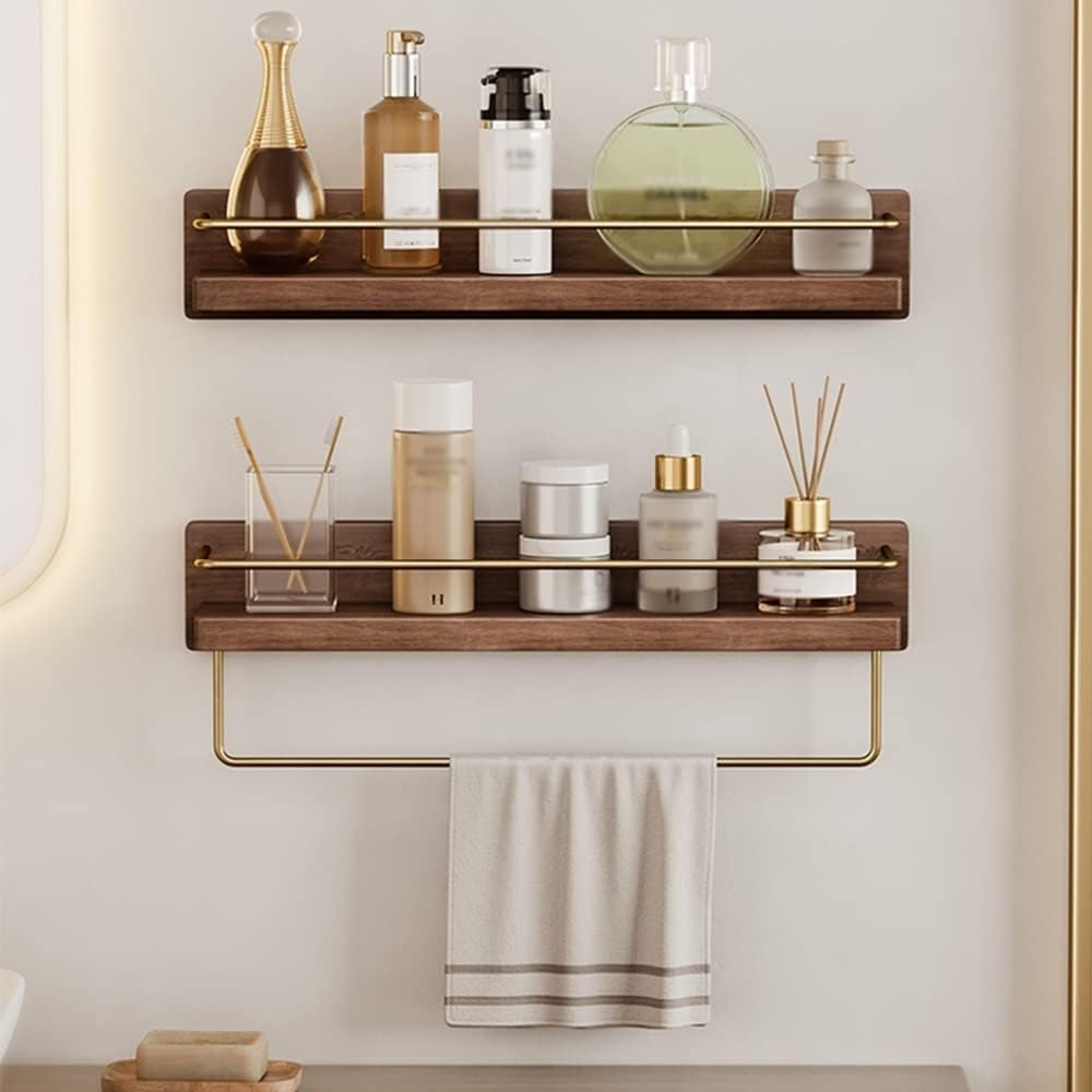 NevStp Полка для душа из массива дерева, перфорированная, органайзер, плавающие полки, аксессуары для душа, настенная, многофункциональная, для ванных комнат, кухонь