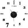 Large Frameless DIY Wall Mute Clock 3D Mirror Surface Sticker Home Office Decor