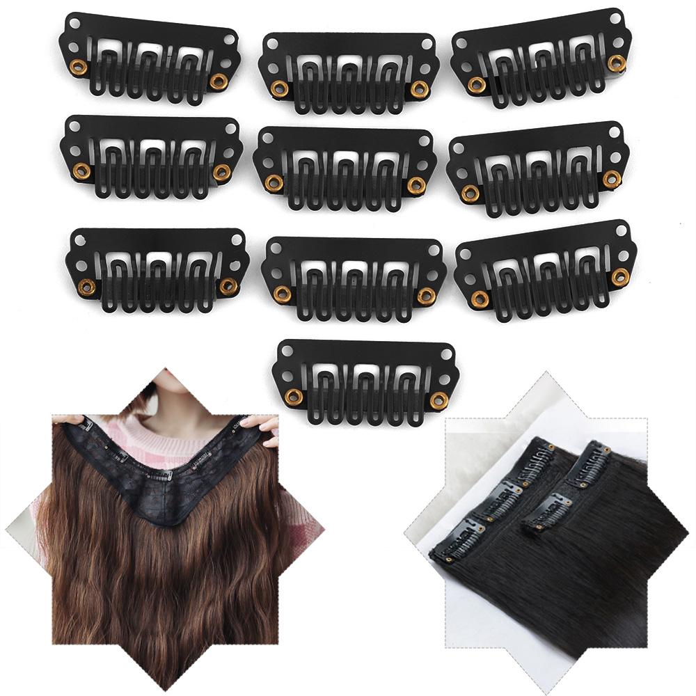 10/20/50pcs Beauty Hair Extensions Tool HairStyling Iron Hairpins Wigs Snap Clips U Shape Metal Pin