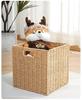 Большая складная корзина для хранения из искусственного ротанга для одежды и игрушек