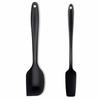BESTMADE Silicone Spatula, Heat-Resistant, Mini Slim Cooking Spatula, Kitchen Utensils, Baking Tools, Set of 2, Black
