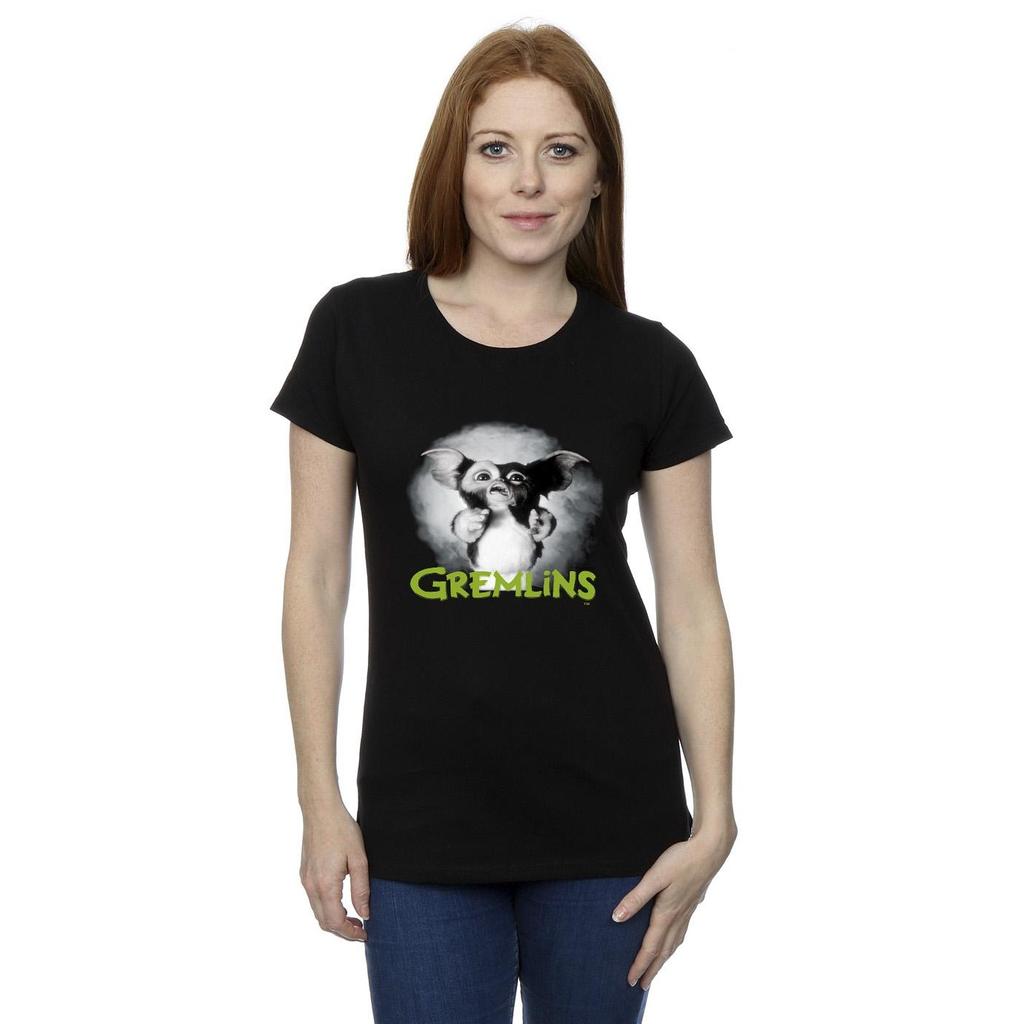 Gremlins Womens/Ladies Scared Green Cotton T-Shirt