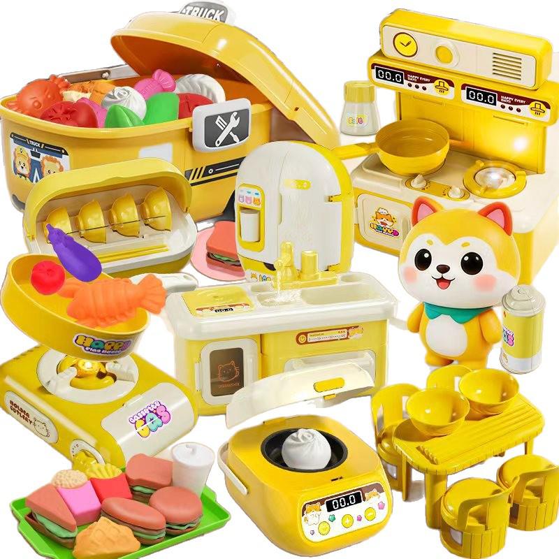 Детский игровой кухонный набор: Игрушка для симуляции готовки и сервировки стола для детей от 3 до 6 лет