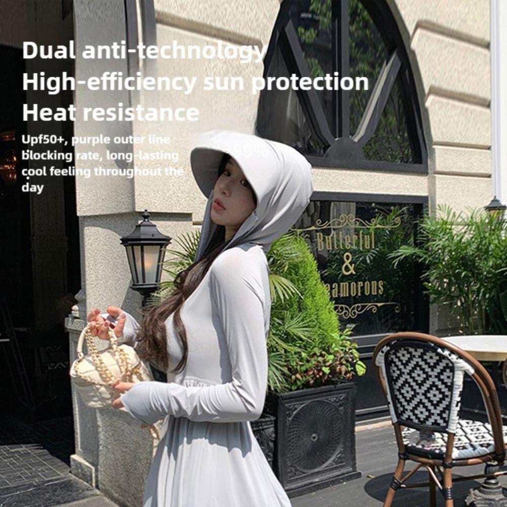 Breathable Sun Protection Clothing Lightweight Sunscreen Dress Fashion Women's Hoodie  Summer