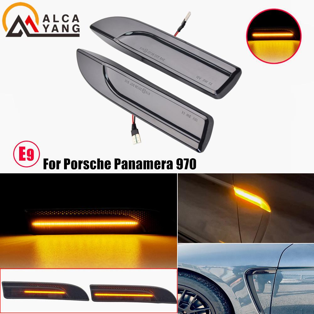 Dynamic LED Side Marker Turn Signa Indicator Lights for Porsche Panamera 970 Chassis G1 Before Facelift 2009-201