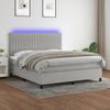 VidaXL Slat Bed Base with Mattress and LED, Upholstered Bed, Double Bed, Adult Bedroom Interior Bed, 3135045