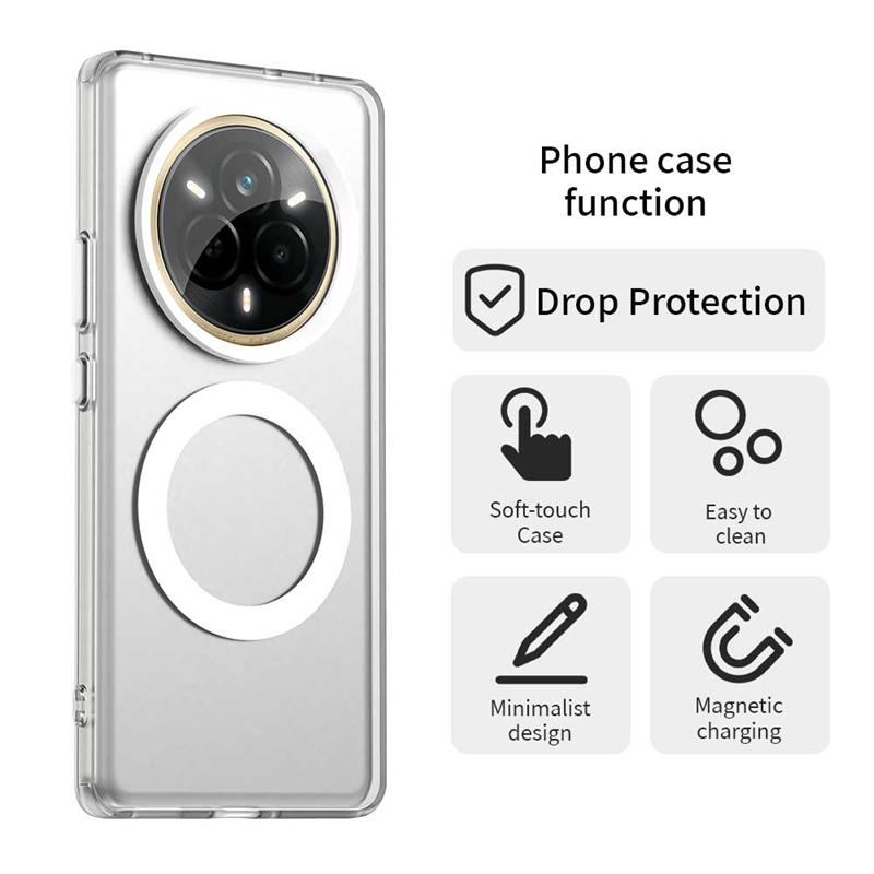 Для Realme 14 Pro Plus Чехол Чехол OPPO Realme 14 Pro Plus Capas Бампер Беспроводная зарядка Магнитный Матовый Funda Realme 14 Pro Plus