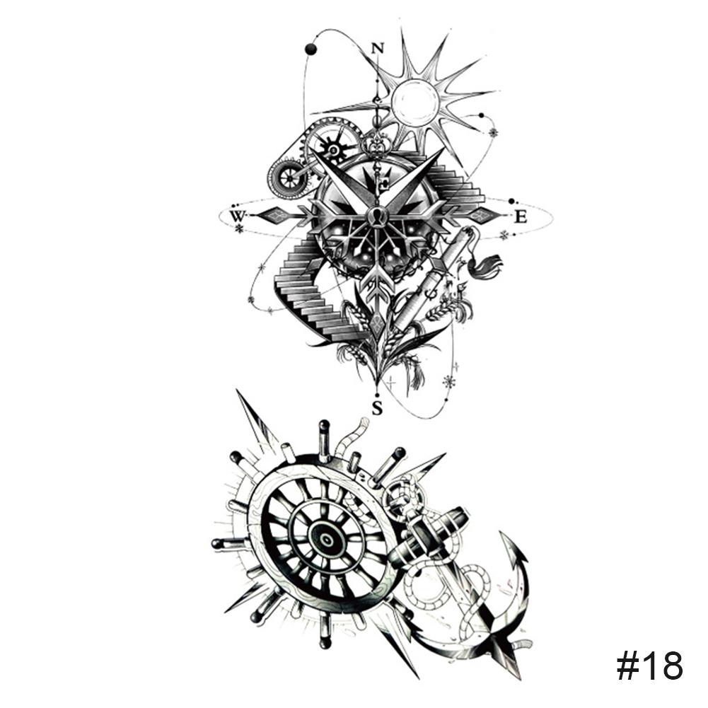 Временные маленькие свежие черные татуировки наклейки водонепроницаемые долговечные татуировки наклейки рука нога грудь боди-арт татуировка