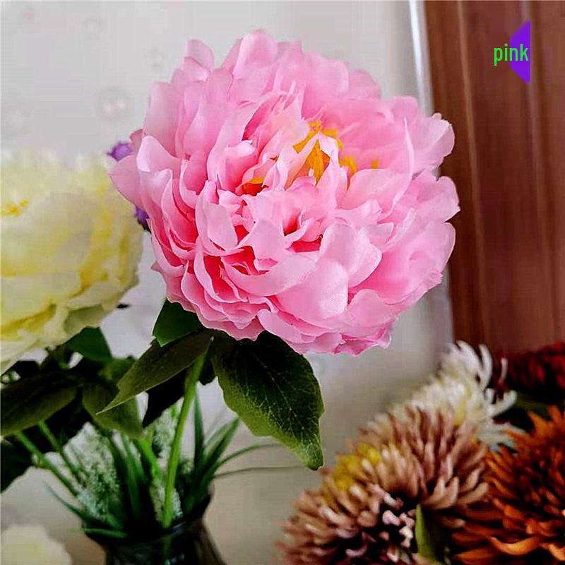 Пион Одиночный Стебель Большой Шелковый Цветок для Гостиной или Свадебного Украшения