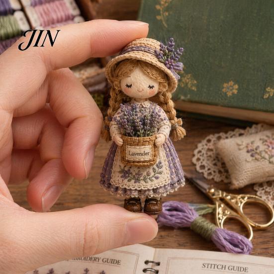 Набор для рукоделия из ткани Пэчворк Девочка DIY Набор, 3D Набор для шитья куклы с вырезанными деталями Мир Нитки Иглы, Милый для домашнего декора Подарок ручной работы